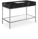 Marmo - Engineered Marble Bathroom Vanity With Chrome Base