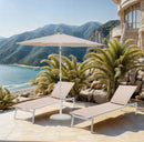 Fiji - Aluminum Patio Umbrella With Round White Base