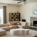Monza - Concrete And Fiberglass Indoor / Outdoor Coffee Table - Cream