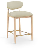 Riccio - Stool - Natural And Gold Frame