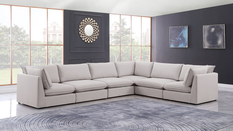 Mackenzie - Modular Sectional 6 Piece - Beige - Modern & Contemporary