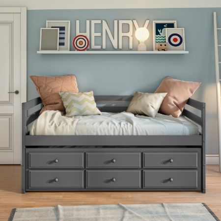 Darcie - Captain Bed - Gray Finish