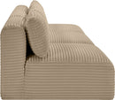 Shaggy - Fabric 3 Seat Modular Armless Sofa