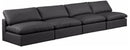 Comfy - Faux Leather Modular Armless Sofa 4 Seats