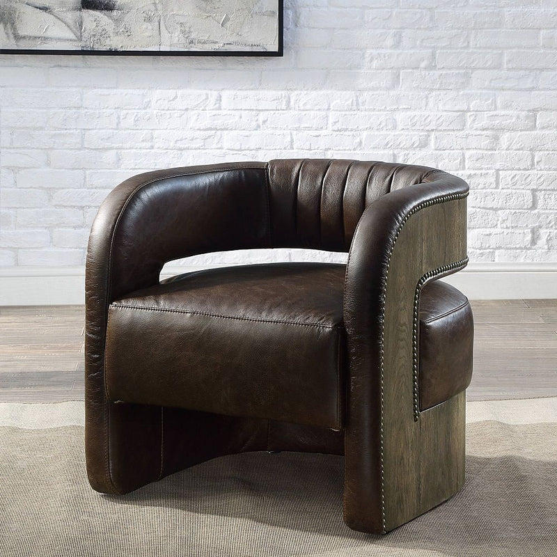Feyre - Accent Chair - Espresso Top Grain Leather