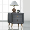 Valda - Nightstand - Light Gray Fabric