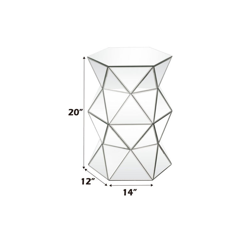 Dominic - 20" Pedestal Stand - Mirrored