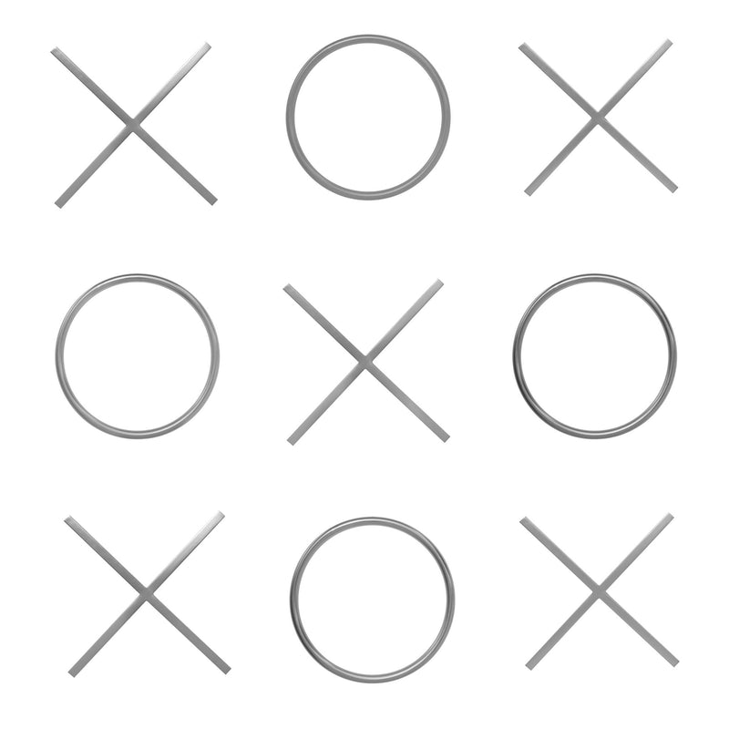 XOXO - Steel Wall Decor - Pearl Silver