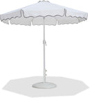 Amalfi - Patio Umbrella - White Base / White Pole