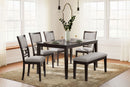 Langwest - Dining Room Table Set (Set of 6) - Brown