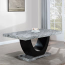 Caralin - Dining Table - Engineered Stone & Black