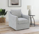 Winter - Upholstered Sloped Arm Accent Swivel Chair
