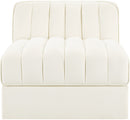 Rummi - Velvet Performance Fabric Upholstered Modular Armless Chair