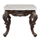 Benbek - End Table - Marble & Antique Oak