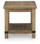 Ridgester - Rectangular End Table - Light Brown