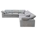 Naveen - Sectional Sofa With 6 Pillows - Gray Linen