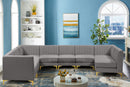 Alina - 8 Piece Velvet Modular Sectional