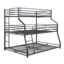 Caius II - Twin Over Full/Queen Bunk Bed - Gunmetal