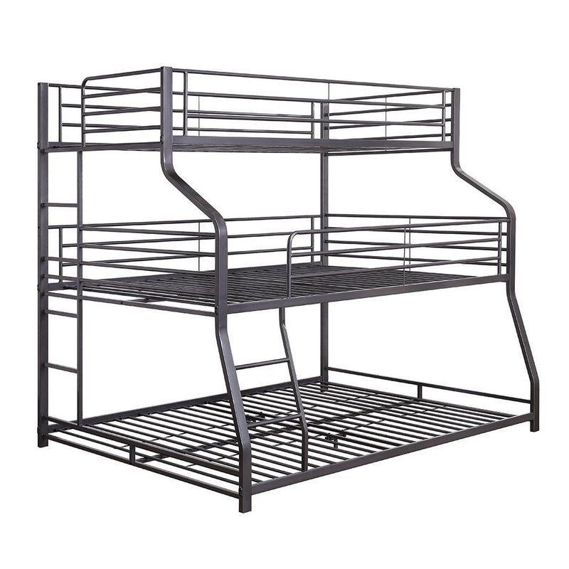 Caius II - Twin Over Full/Queen Bunk Bed - Gunmetal