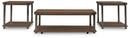 Trindwick - Occasional Table Set (Set of 3) - Brown / Gun Metal