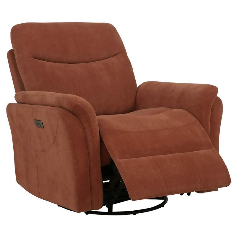 Adler - Upholstered Power Swivel Glider Recliner