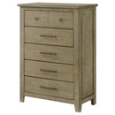 Hazlewood - 5-Drawer Bedroom Chest Of Drawers - Vineyard Oak