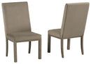 Chrestner - Dining UPH Side Chair (Set of 2) - Gray / Brown