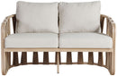 San Pietro - Resilient Waterproof Fabric 60.5" Upholstered Outdoor Patio Loveseat