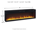 Entertainment Accessories - Wide Fireplace Insert - Black