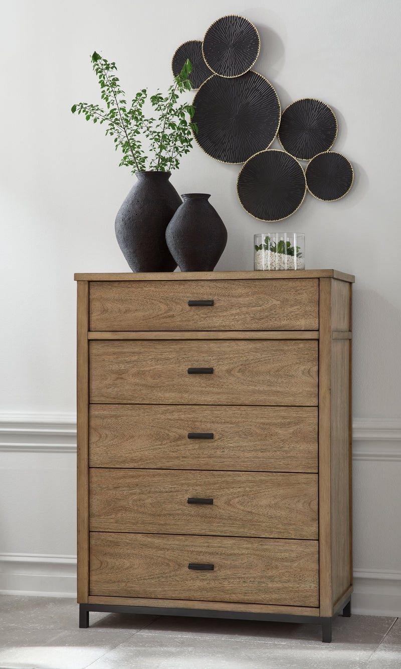 Tomtyn - Light Brown - Five Drawer Chest