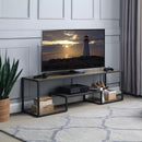 Idella - TV Stand - Rustic Oak & Black