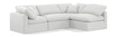 Indulge - Linen 4 Piece Modular Sectional - White