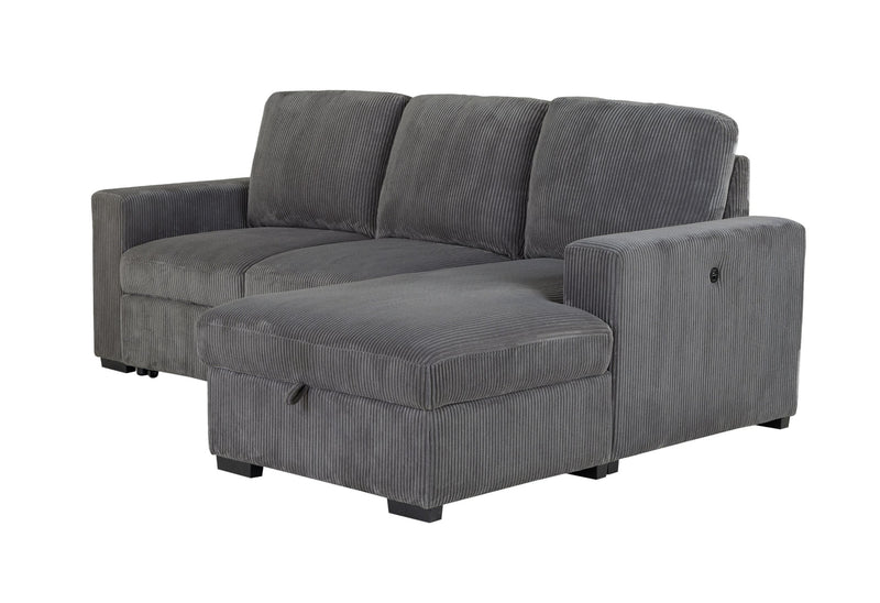 U2660 - L Sectional Without Pullout - Gray