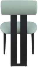 Dario - Faux Leather Dining Chair With Black Frame (Set of 2)
