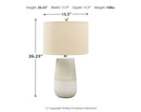Shavon - Ceramic Table Lamp  - Beige / White