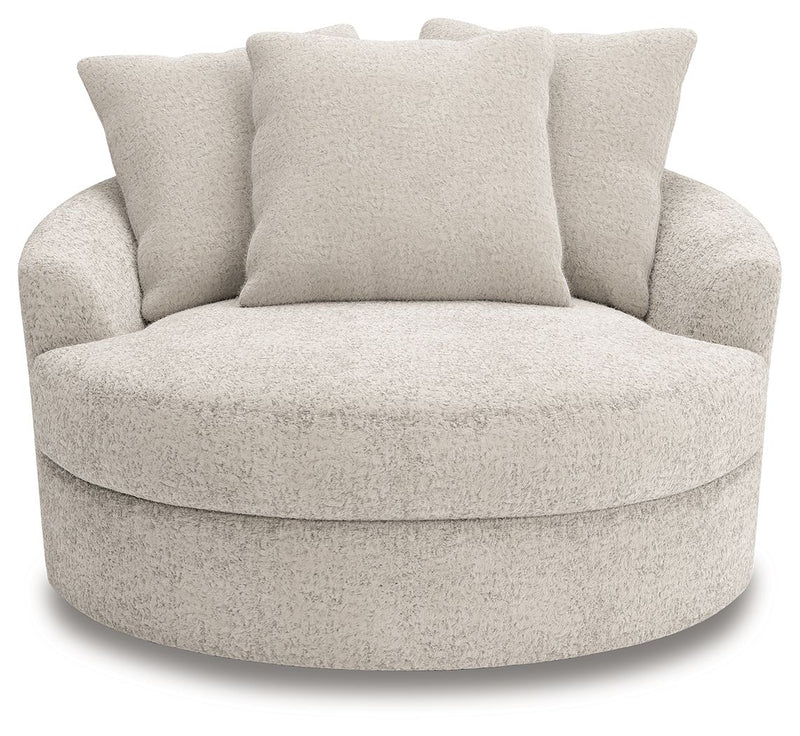 Cuddle Plush - Oversized Swivel Accent Chair - Arctic