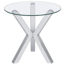 Kenzie - Round Tempered Glass Top Table