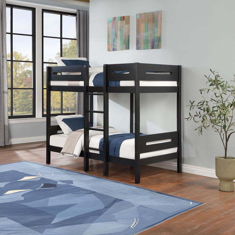 Ekko - Twin Over Twin Bunk Bed - Black
