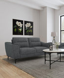 Nolan - Upholstered Sloped Track Arm Loveseat - Charcoal