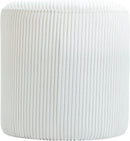 Roy - Round Microsuede Ottoman / Stool