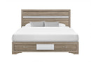 Seville - 5 Piece Full Bedroom Set (Bed, Dresser & Mirror, Nightstand, Chest) - Brown / Natural