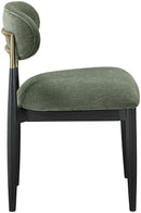 Riccio - Fabric Dining Side Chair (Set of 2) - Black And Gold Frame