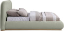 Vaughn - Chenille Bed With Natural Base