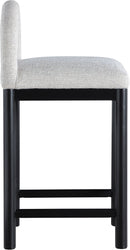 Conrad - Linen Counter Stool With Black Legs