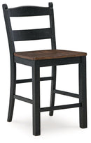 Valebeck - Barstool (Set of 2) - Black / Brown