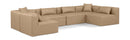 Cube - 6 Piece Modular Armless Sectional - Tan
