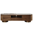 Willene - TV Stand With Ceramic Top - Ceramic Top & Walnut
