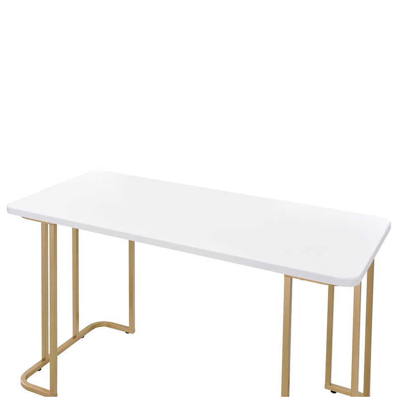 Estie - Writing Desk (Same Ac00902) - White & Gold