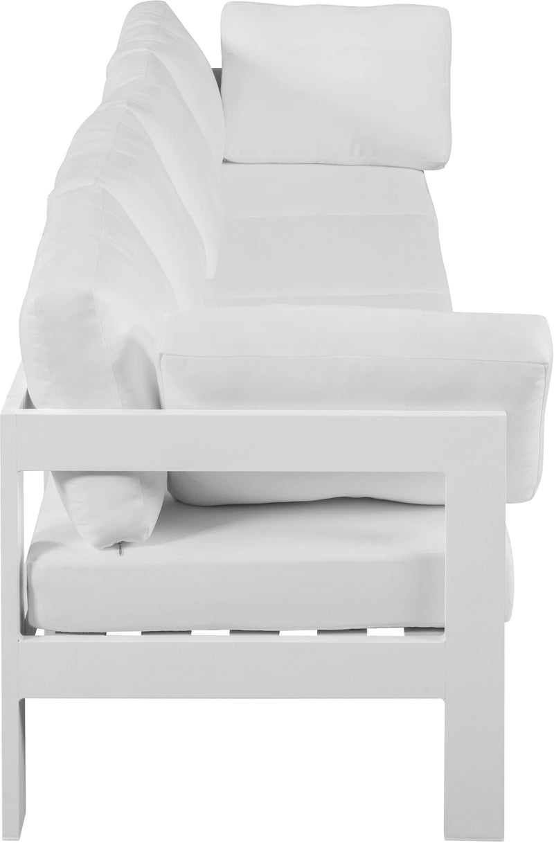 Nizuc - Outdoor Patio Modular Sofa - White - Metal