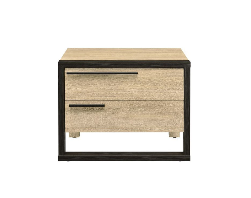 Erasto - Accent Table - Oak & Black
